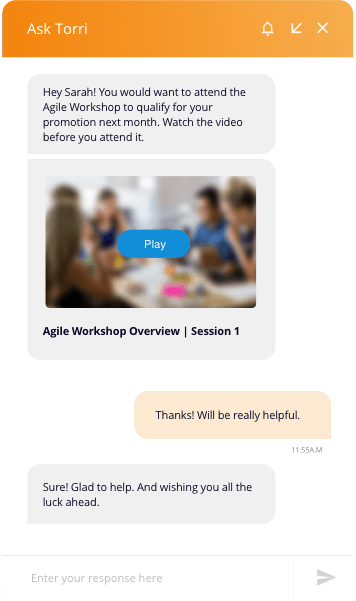 Employee Engagement bot snapshot